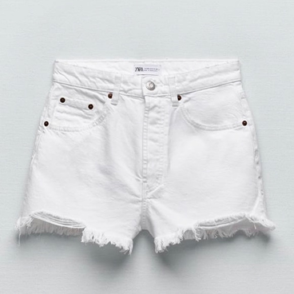 Zara High Rise Denim Shorts